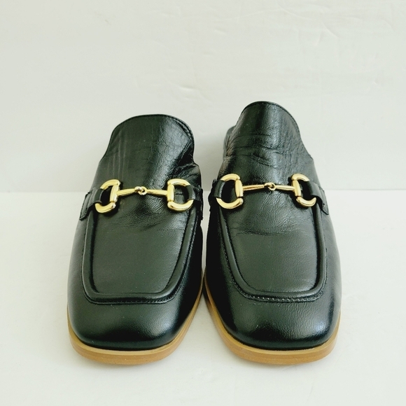 NEW SAINT G Jasmine Black Leather Heeled Loafer Size 7 - Picture 3 of 9